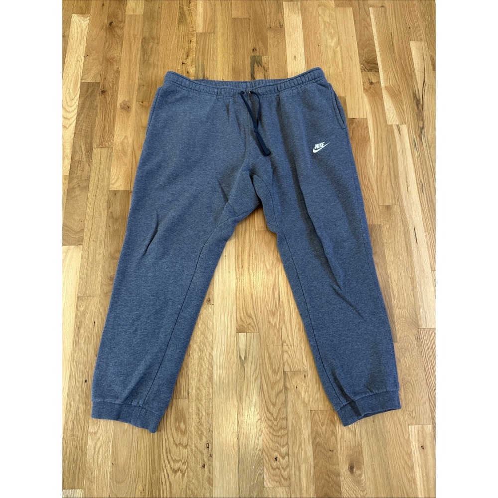 Vintage 90s Gray Nike Sweatpants‎ White Swoosh Cuffed Made In USA XL 36 X 38